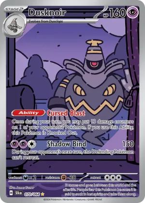 Dusknoir Pokémon Shrouded Fable #70 Holo