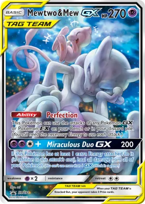 Mewtwo & Mew-GX Pokémon SM Black Star Promos #SM191 Holo