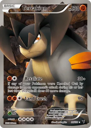 Terrakion Pokémon Noble Victories #99 Holo