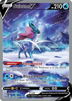 Suicune V Pokémon Crown Zenith Galarian Gallery #GG38 Holo