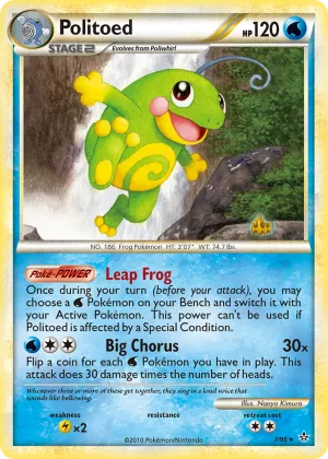 Politoed Pokémon HS—Unleashed #7 Holo