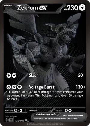 Zekrom ex Pokémon Black Bolt #172 Holo