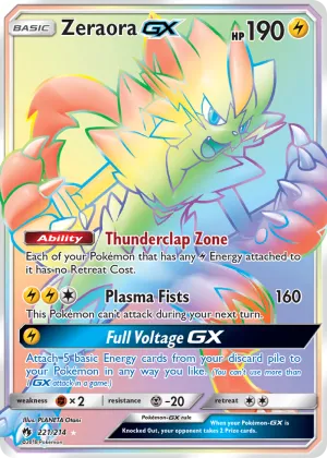 Zeraora-GX Pokémon Lost Thunder #221 Holo