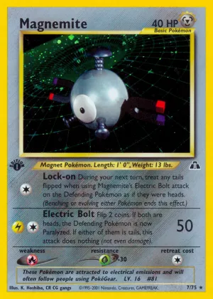 Magnemite Pokémon Neo Discovery #7 1st Edition Holo