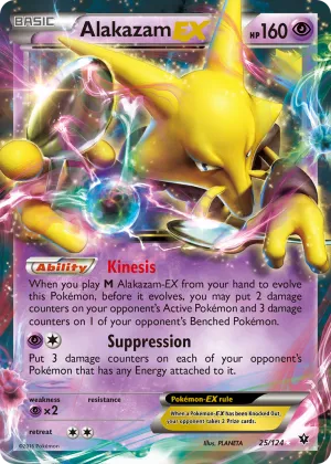 Alakazam-EX Pokémon Fates Collide #25 Holo
