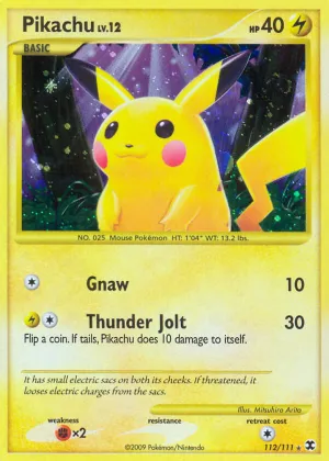 Pikachu Pokémon Rising Rivals #112 Holo