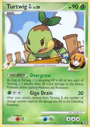 Turtwig GL Pokémon Rising Rivals #85 Reverse Holo