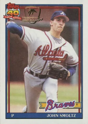 John Smoltz 1991 Topps Desert Shield Baseball #157