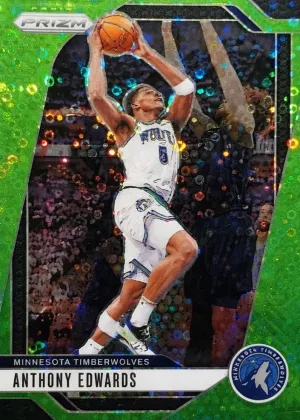 Anthony Edwards 2024 Panini Prizm Basketball Fast Break Neon Green #100