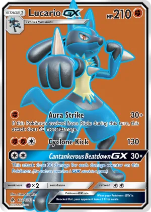 Lucario-GX Pokémon Forbidden Light #122 Holo