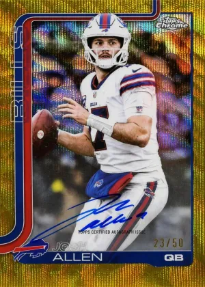 Josh Allen 2025 Topps Chrome Autographs Football Gold Refractor #BA-JAL