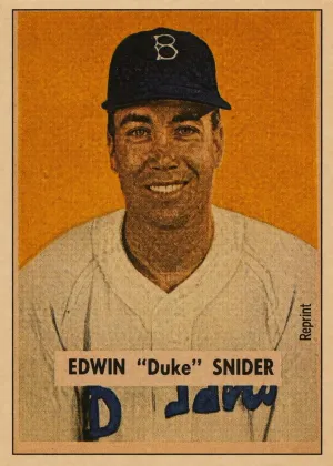 Duke Snider 1989 Bowman Tiffany Baseball 1949 Reprint #NNO