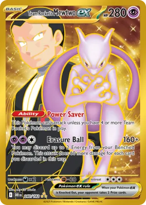 Team Rocket's Mewtwo ex Pokémon Destined Rivals #240 Holo