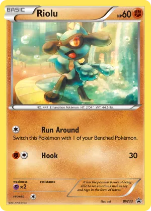 Riolu Pokémon BW Black Star Promos #BW33 Holo