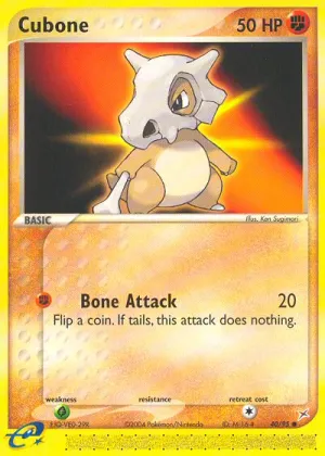 Cubone Pokémon Team Magma vs Team Aqua #40 Reverse Holo