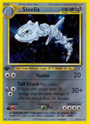 Steelix Pokémon Neo Genesis #15 1st Edition Holo