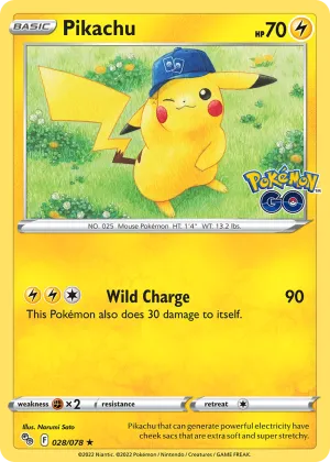 Pikachu Pokémon Pokémon GO #28 Reverse Holo
