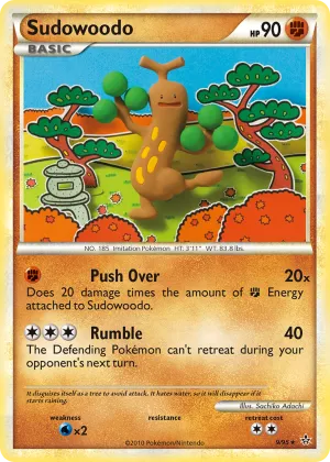 Sudowoodo Pokémon HS—Unleashed #9 Reverse Holo