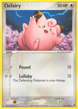 Clefairy Pokémon Unseen Forces #53 Reverse Holo