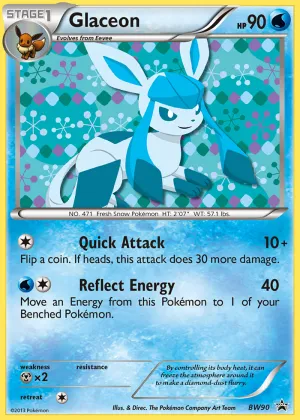 Glaceon Pokémon BW Black Star Promos #BW90 Holo