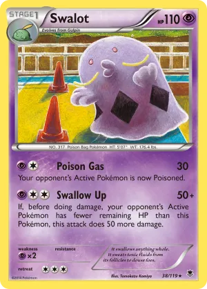 Swalot Pokémon Phantom Forces #38 Reverse Holo