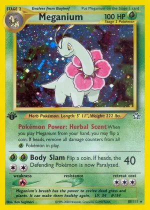 Meganium Pokémon Neo Genesis #10 1st Edition Holo
