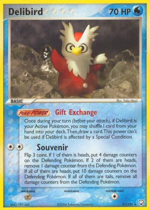 Delibird Pokémon Team Rocket Returns #21 Reverse Holo