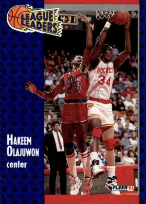 Hakeem Olajuwon 1991 Fleer Basketball #223