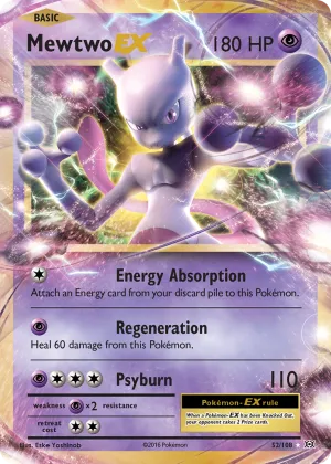 Mewtwo-EX Pokémon Evolutions #52 Holo