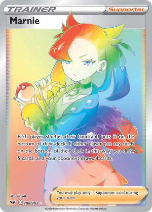 Marnie Pokémon Sword & Shield #208 Holo