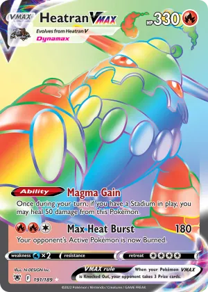 Heatran VMAX Pokémon Astral Radiance #191 Holo