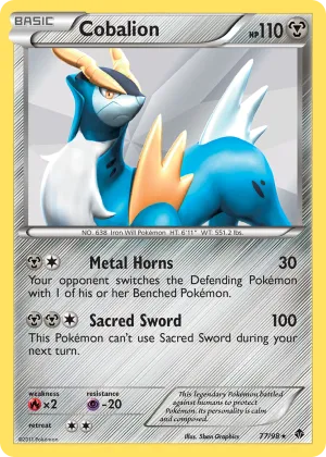 Cobalion Pokémon Emerging Powers #77 Reverse Holo
