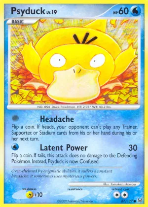 Psyduck Pokémon Platinum #87 Reverse Holo
