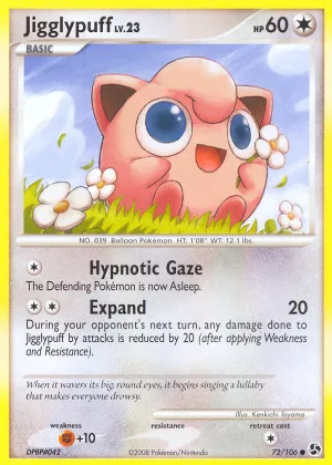 Jigglypuff Pokémon Great Encounters #72 Reverse Holo