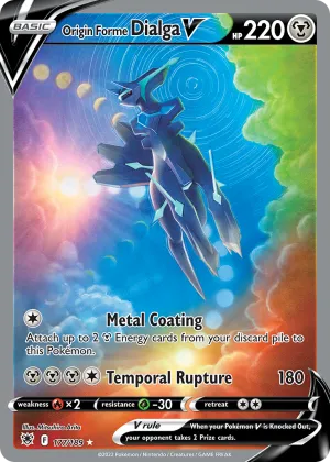 Origin Forme Dialga V Pokémon Astral Radiance #177 Holo