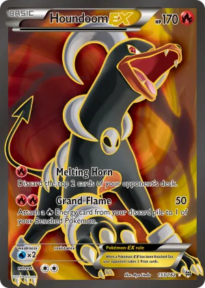 Houndoom-EX Pokémon BREAKthrough #153 Holo