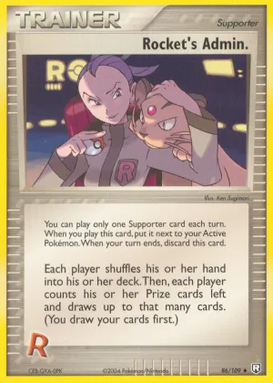 Rocket's Admin. Pokémon Team Rocket Returns #86 Reverse Holo