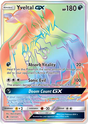 Yveltal-GX Pokémon Forbidden Light #137 Holo