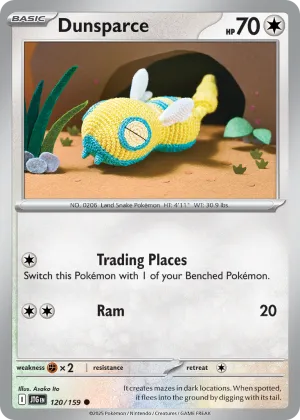 Dunsparce Pokémon Journey Together #120 Reverse Holo