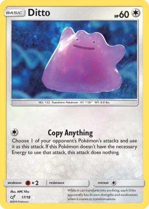 Ditto Pokémon Detective Pikachu #17 Holo