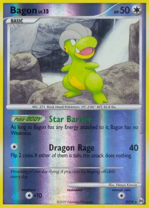 Bagon Pokémon Arceus #SH10 Reverse Holo