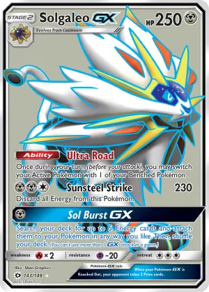 Solgaleo-GX Pokémon Sun & Moon #143 Holo