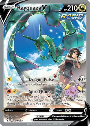 Rayquaza V Pokémon Evolving Skies #194 Holo