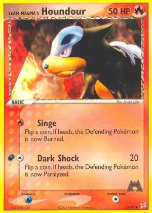 Team Magma's Houndour Pokémon Team Magma vs Team Aqua #35 Reverse Holo