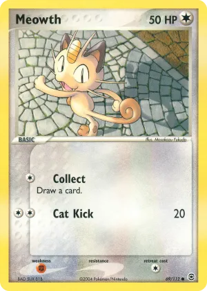 Meowth Pokémon FireRed & LeafGreen #69 Reverse Holo