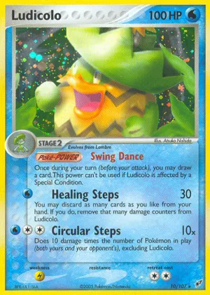 Ludicolo Pokémon Deoxys #10 Reverse Holo