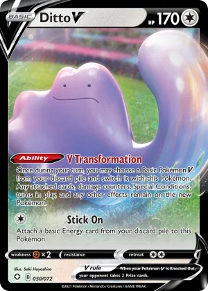 Ditto V Pokémon Shining Fates #50 Holo