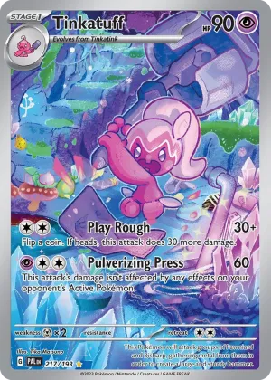 Tinkatuff Pokémon Paldea Evolved #217 Holo