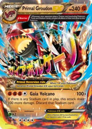 Primal Groudon-EX Pokémon Primal Clash #86 Holo