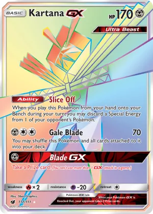 Kartana-GX Pokémon Crimson Invasion #117 Holo